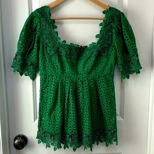 Vintage puff sleeve lace boho blouse